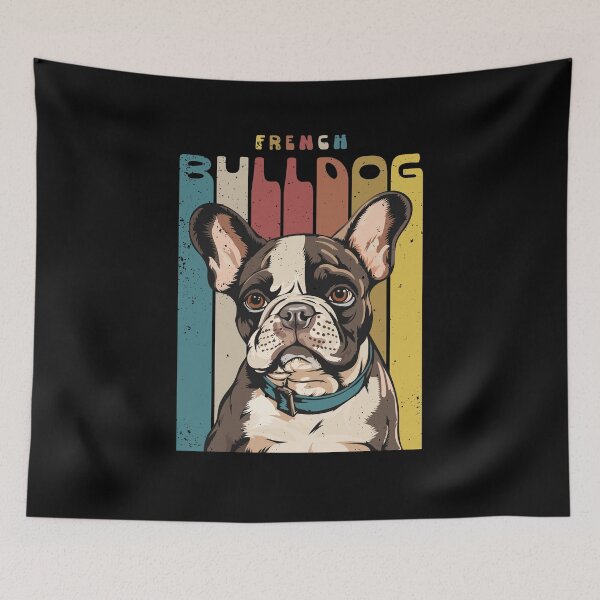 Item preview, Retro Style French Bulldog Illustration designed and sold by Hansani Nuwanmini Jayawickrama.