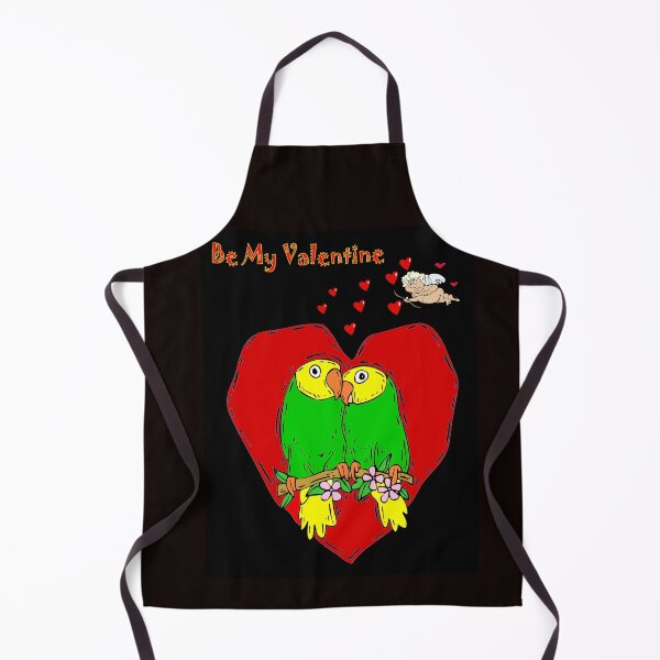 Item preview, Valentine Parrot Love Birds Fantasy Whimsical Funny Comic Print designed and sold by posterbobs.