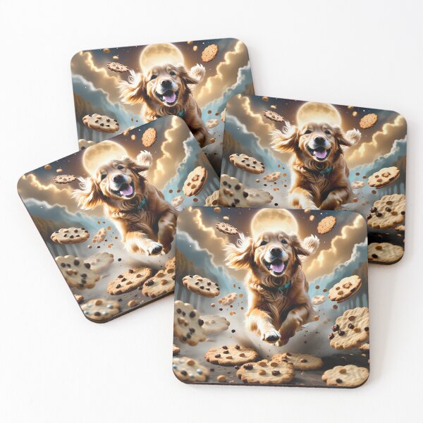 Item preview, Happy Golden Retriever Frolicking Through Cookies designed and sold by Doggo4Life.