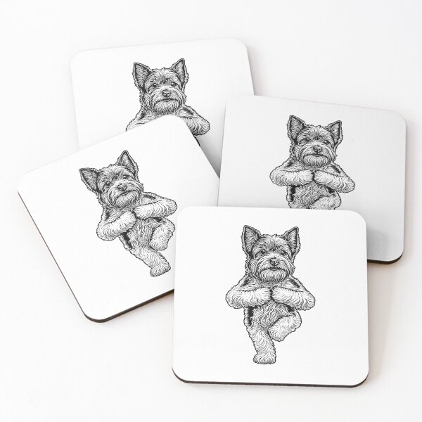 Item preview, Biewer Terrier Yoga Dog Puppy Funny Dogs Tree Pose Asana designed and sold by GrandeDuc.