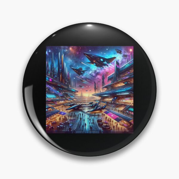 Item preview, Futuristic Spaceport Odyssey designed and sold by BestArtByArvind.