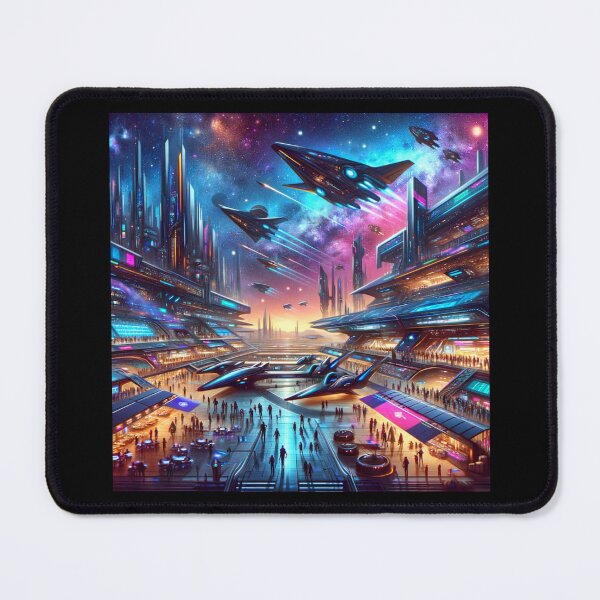 Item preview, Futuristic Spaceport Odyssey designed and sold by BestArtByArvind.