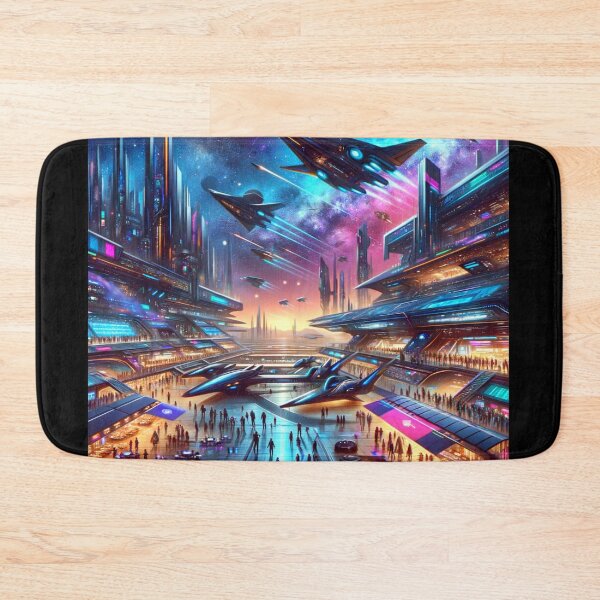 Item preview, Futuristic Spaceport Odyssey designed and sold by BestArtByArvind.