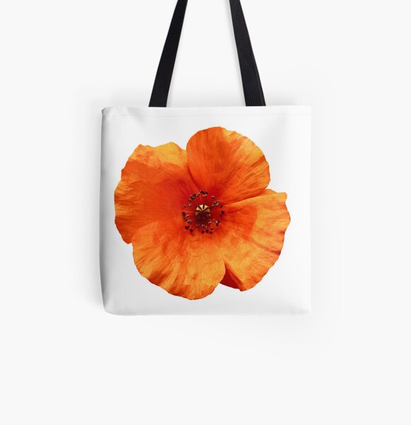 Spring time orange poppy All Over Print Tote Bag