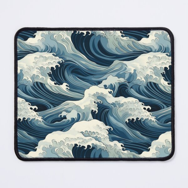 Item preview, Great Waves of kanagawa pattern designed and sold by Happy Hues.