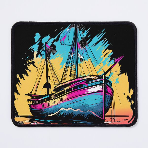 Item preview, “Neo-Brutalist Sailboat” designed and sold by Art-Vortex-fr.
