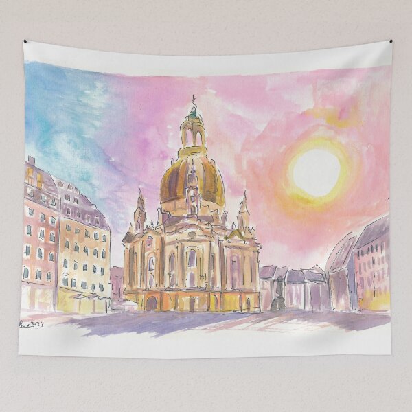 Item preview, Dresden the splendor of the Frauenkirche at sunset designed and sold by artshop77.