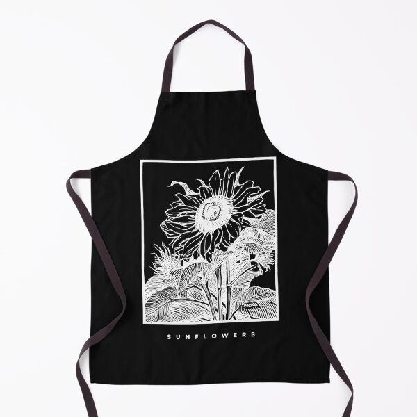 Item preview, Sunflowers Artistic White Line Drawing Design designed and sold by EarthArtDesigns.