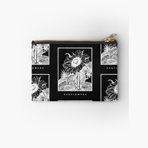 Item preview, Sunflowers Artistic White Line Drawing Design designed and sold by EarthArtDesigns.