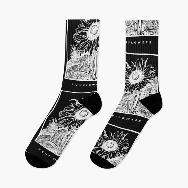 Item preview, Sunflowers Artistic White Line Drawing Design designed and sold by EarthArtDesigns.
