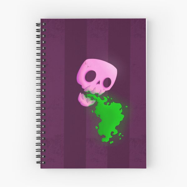 Item preview, Pink skull with green breath designed and sold by ilustrakoffice.
