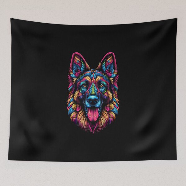Item preview, Psychedelic German Shepherd designed and sold by TheWorkingDog.