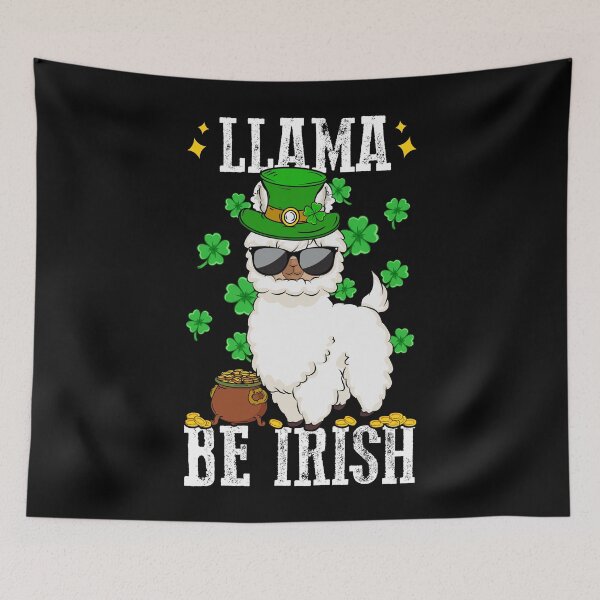 Item preview, LLAMA BE IRISH Shamrock Kids Women Tee Funny St Patricks Day designed and sold by MobyStickers.