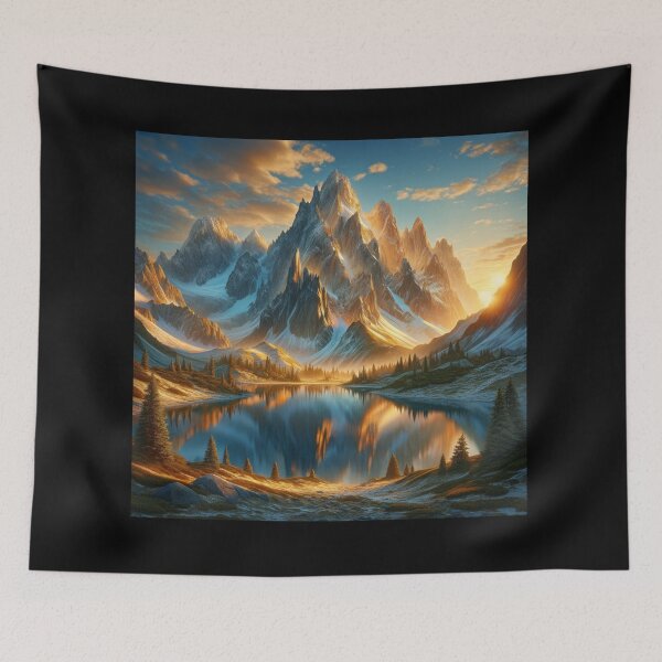 Item preview, Majestic Mountain Sunrise designed and sold by BestArtByArvind.