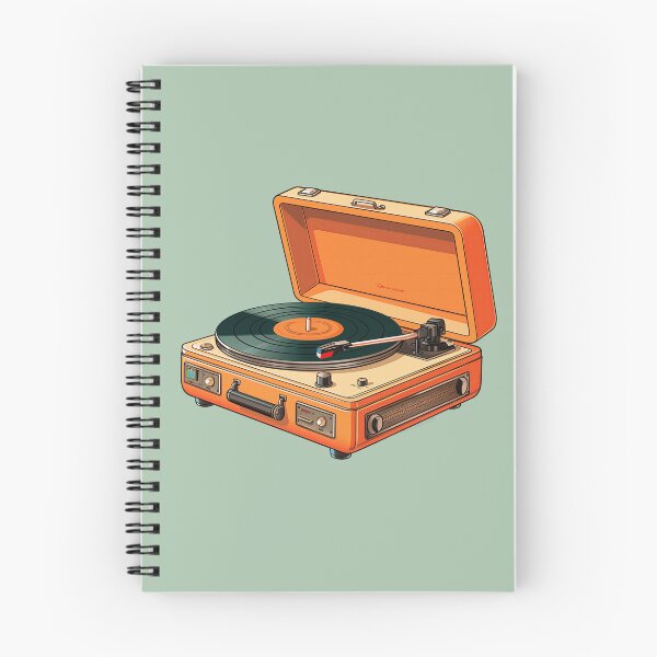 Item preview, Orange Vinyl Record Player Sticker designed and sold by Daydreamsatdawn.