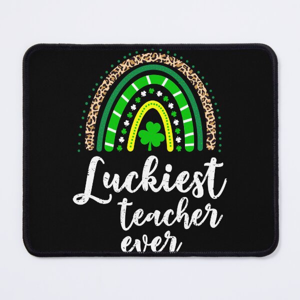 Item preview, Luckiest Teacher Ever School Leopard Rainbow St Patricks Day designed and sold by MobyStickers.