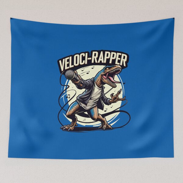 Item preview, Veloci-Rapper - Funny Dinosaur designed and sold by goldentusk.