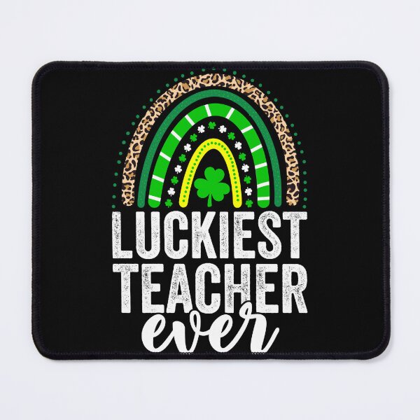 Item preview, Luckiest Teacher Ever School Leopard Rainbow St Patricks Day designed and sold by MobyStickers.