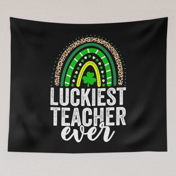Item preview, Luckiest Teacher Ever School Leopard Rainbow St Patricks Day designed and sold by MobyStickers.
