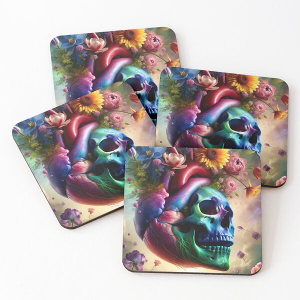 Item preview, Spring Floral Skull-Heart  Expression  designed and sold by mymagicstoreus.
