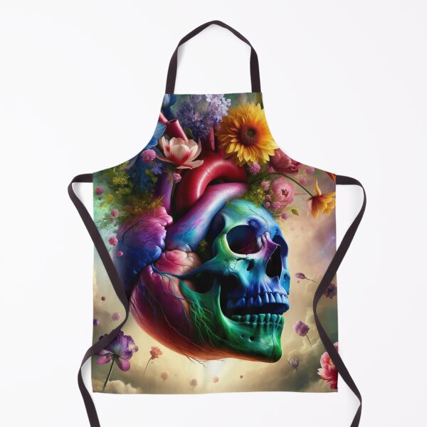 Item preview, Spring Floral Skull-Heart Expression designed and sold by mymagicstoreus.