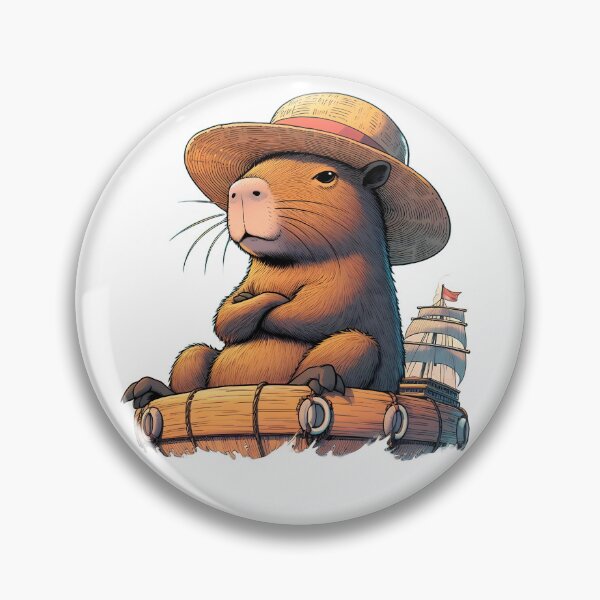 Item preview, Straw hat Capybara x One Piece on the cruise designed and sold by happy-capy.