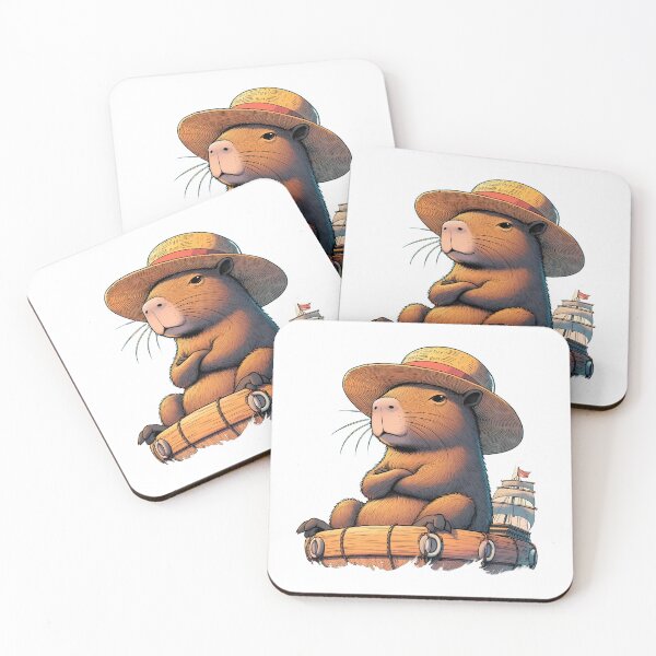 Item preview, Straw hat Capybara x One Piece on the cruise designed and sold by happy-capy.