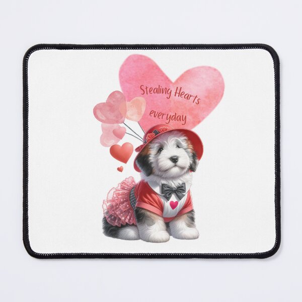 Item preview, Valentine's Day Sheepadoodle puppy in Sweater designed and sold by M1234s.