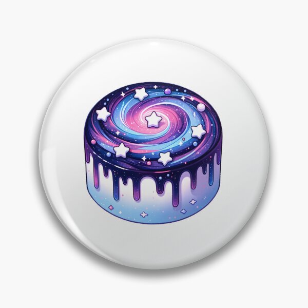 Item preview, Spiral Galaxy Mirror Glaze Cake with Star Accents designed and sold by UmbrellaStudio1.