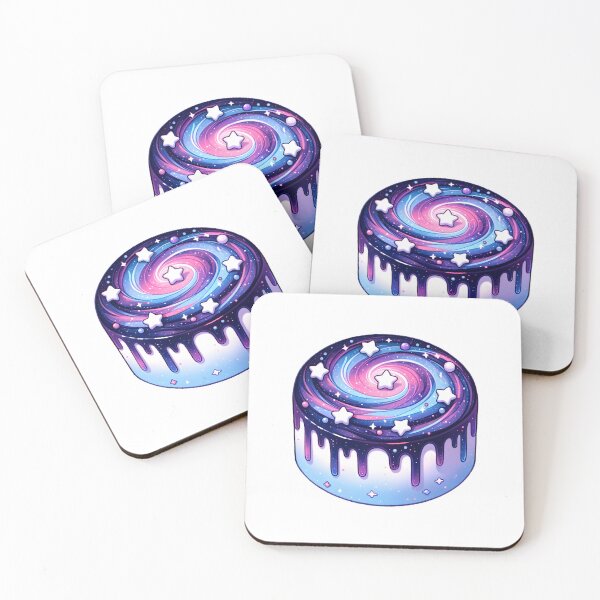 Item preview, Spiral Galaxy Mirror Glaze Cake with Star Accents designed and sold by UmbrellaStudio1.