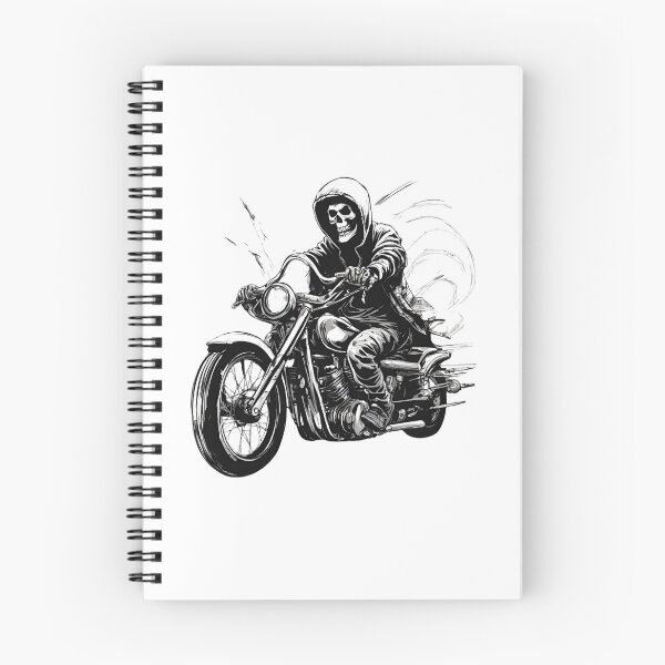 Item preview, Skeleton Driving Death on motorcycle Tattoo  designed and sold by CyberArtistOne.