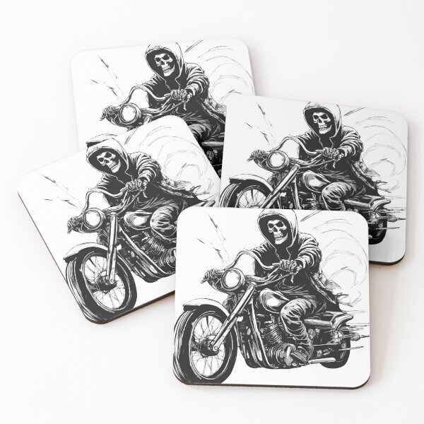 Item preview, Skeleton Driving Death on motorcycle Tattoo  designed and sold by CyberArtistOne.