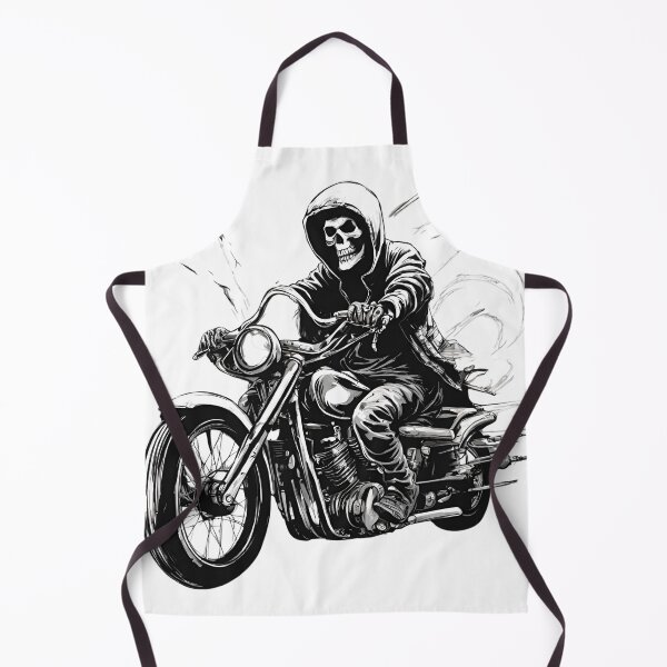 Item preview, Skeleton Driving Death on motorcycle Tattoo designed and sold by CyberArtistOne.