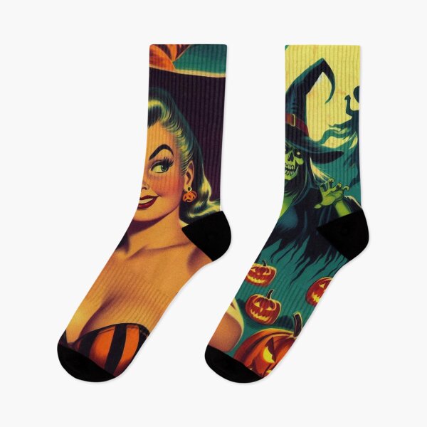 Item preview, Vintage Halloween Witch Pin Up designed and sold by PulpVintage.