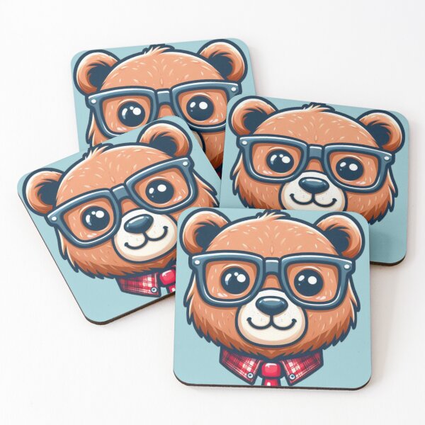Item preview, Stylish Bear with Glasses designed and sold by INVADesign.