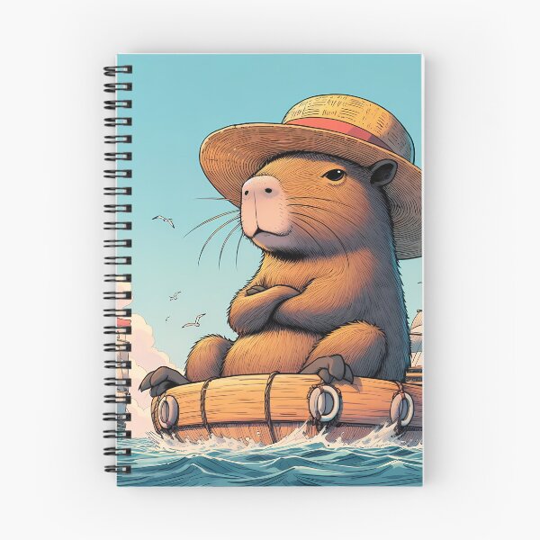 Item preview, Straw hat Capybara x One Piece on the cruise under blue sky designed and sold by happy-capy.