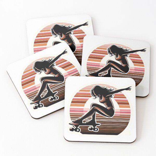 Item preview, Longboard sliding girl designed and sold by Sea-sun-surf.