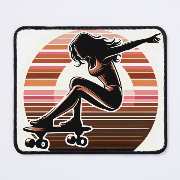 Item preview, Longboard sliding girl designed and sold by Sea-sun-surf.