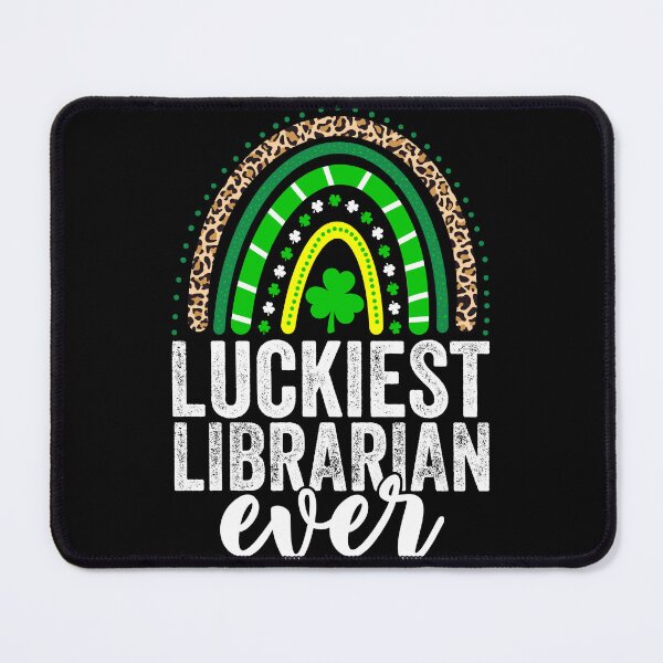 Item preview, Luckiest Librarian Ever Leopard Rainbow St Patricks Day designed and sold by MobyStickers.