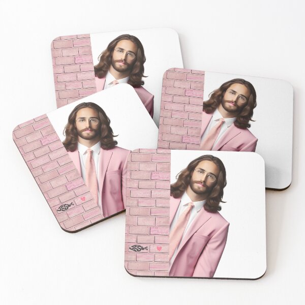Item preview, Preppy Jesus Pink Heart  designed and sold by SunFirecracker.