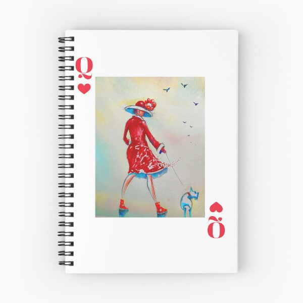 Item preview, Queen of heart Lady in red dress dog walker dress cute watercolour painting  designed and sold by Jam3x.