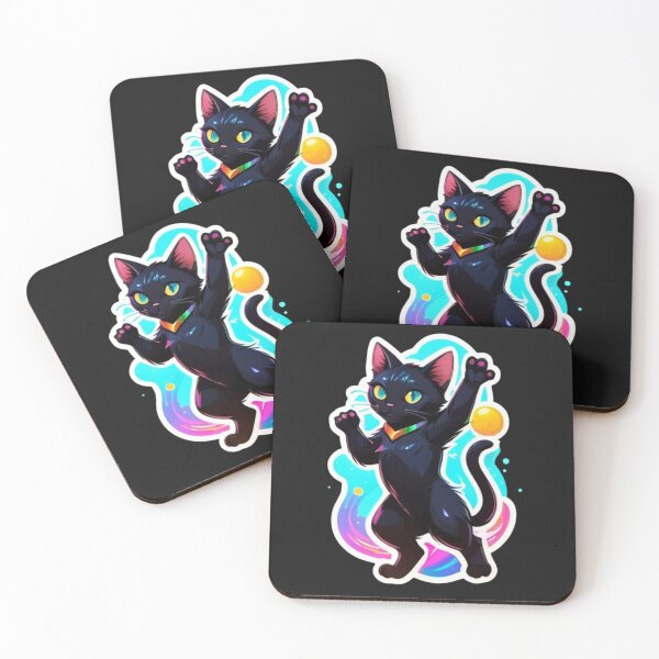 Item preview,  Dancing Black Cat Cute Feline I Love Kitty designed and sold by LamarrDreams13.