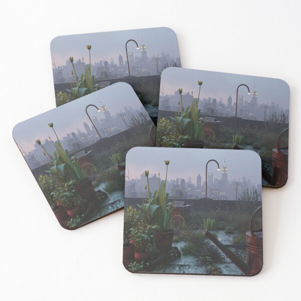 Item preview, Rooftop Garden In Twilight - Series Number One designed and sold by delohill.