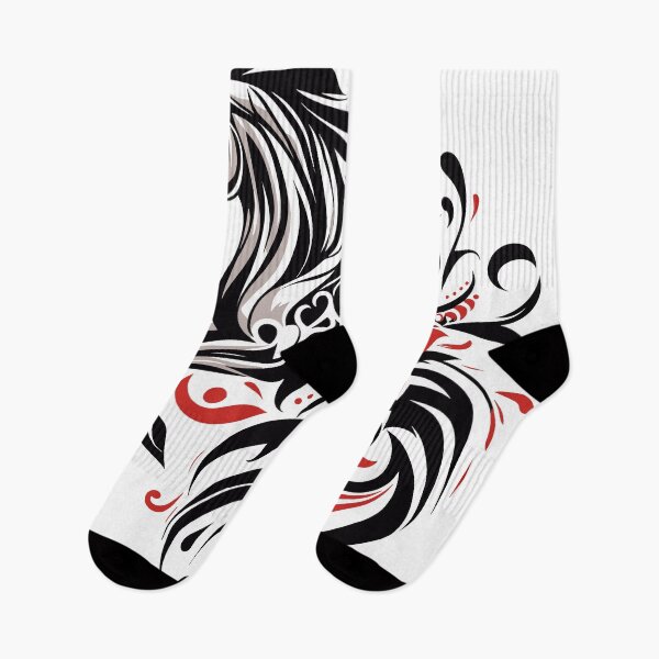 Item preview, Red And Black Abstract Horse Tattoo Design designed and sold by Coffee Lifestyle.