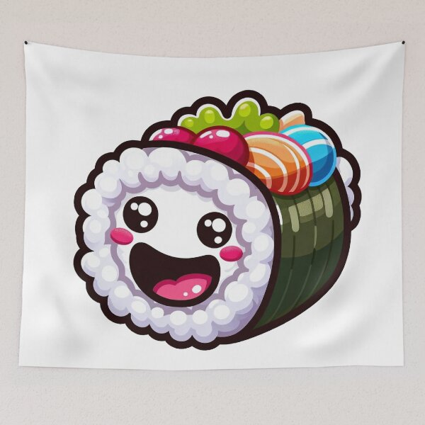 Item preview, Colorful Sushi Illustration designed and sold by templeofatro.