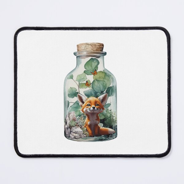 Item preview, Miniature Fox in Glass Wonderland: Terrarium Plant Jar designed and sold by LittleGnomad.