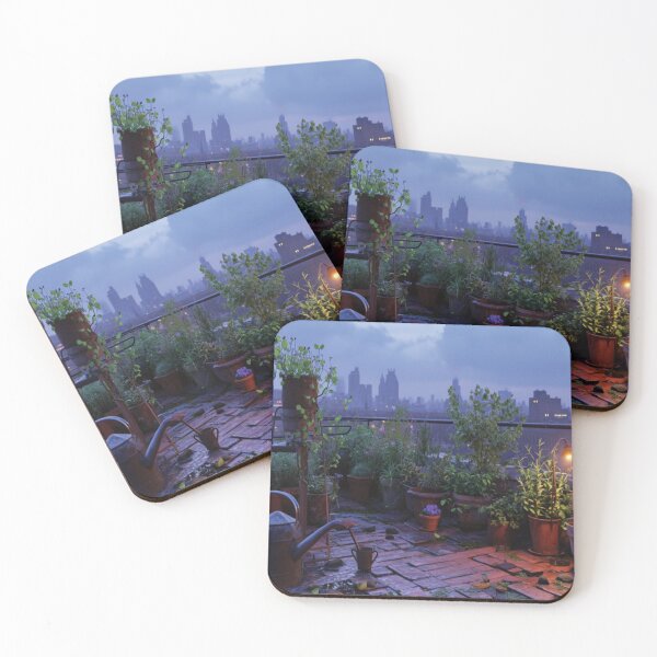 Item preview, Rooftop Garden In Twilight - Series Number Two designed and sold by delohill.