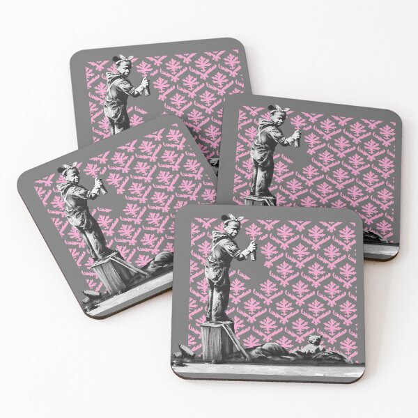 Item preview, Banksy - Paris Girl Pattern designed and sold by FellOffAFirefly.