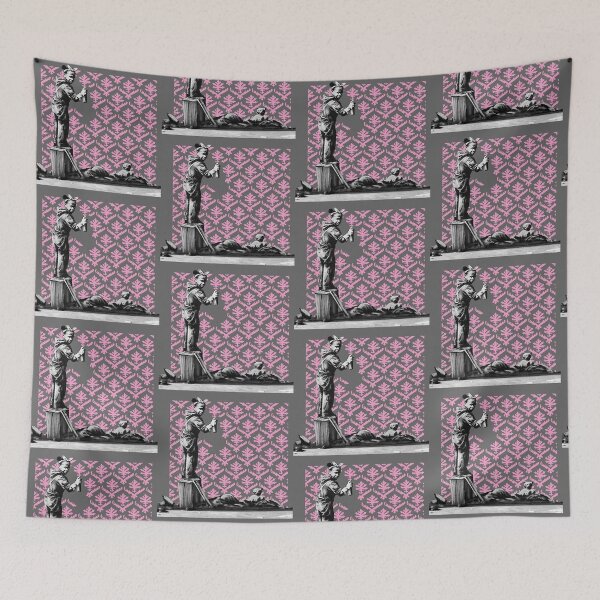 Item preview, Banksy - Paris Girl Pattern designed and sold by FellOffAFirefly.
