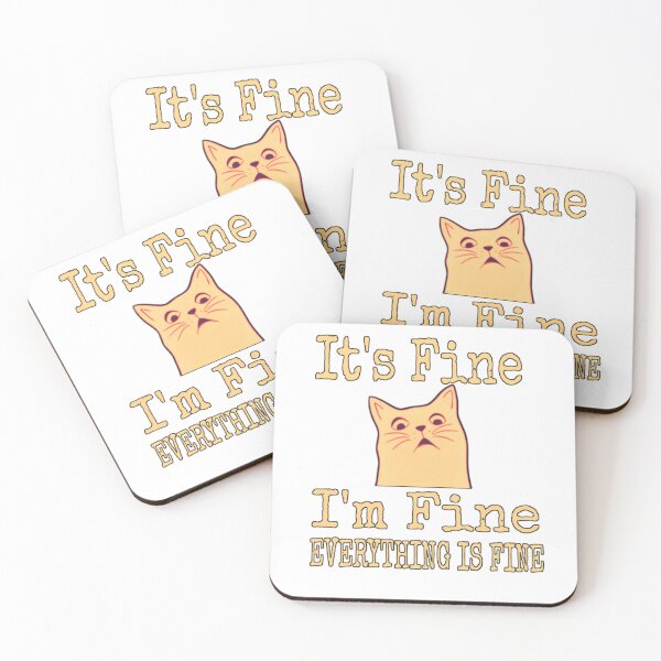 Item preview,  Yellow Cat It's Fine I'm Fine Everything Is Fine designed and sold by Moad Fahim.